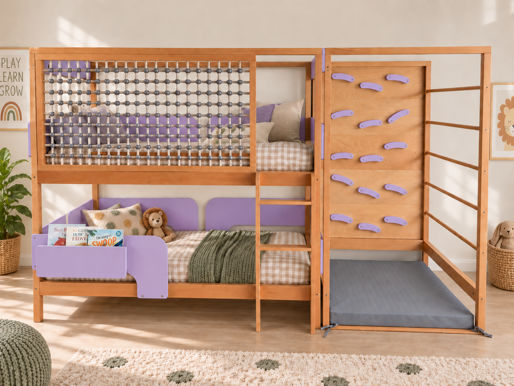 Rest & Play Bed + Climber - Lilac