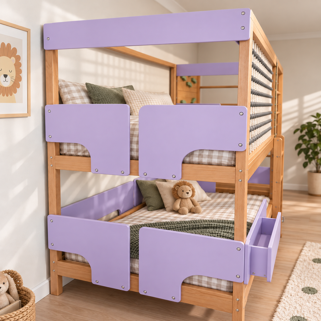 Rest & Play Bed + Climber - Lilac